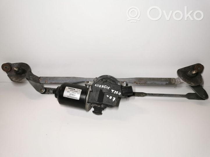 Toyota Avensis T250 Mechanizm i silniczek wycieraczek szyby przedniej / czołowej 8511005060