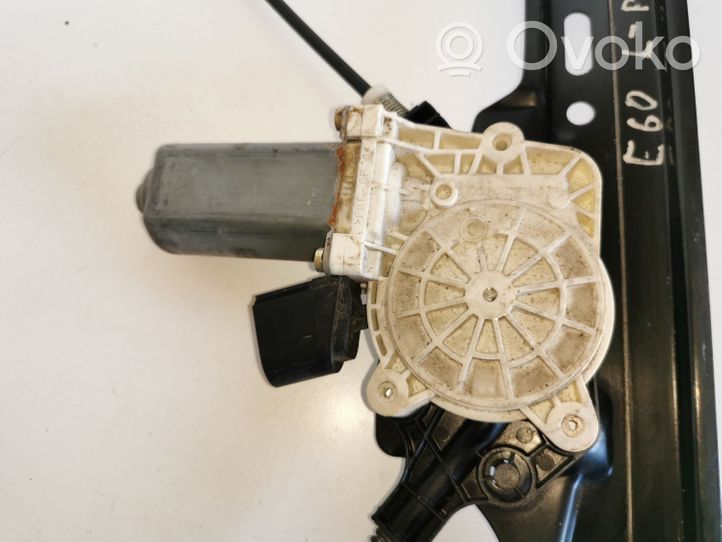 BMW 5 E60 E61 Front door window regulator with motor 7075667E