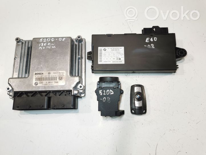 BMW 5 E60 E61 Kit calculateur ECU et verrouillage 0281015043
