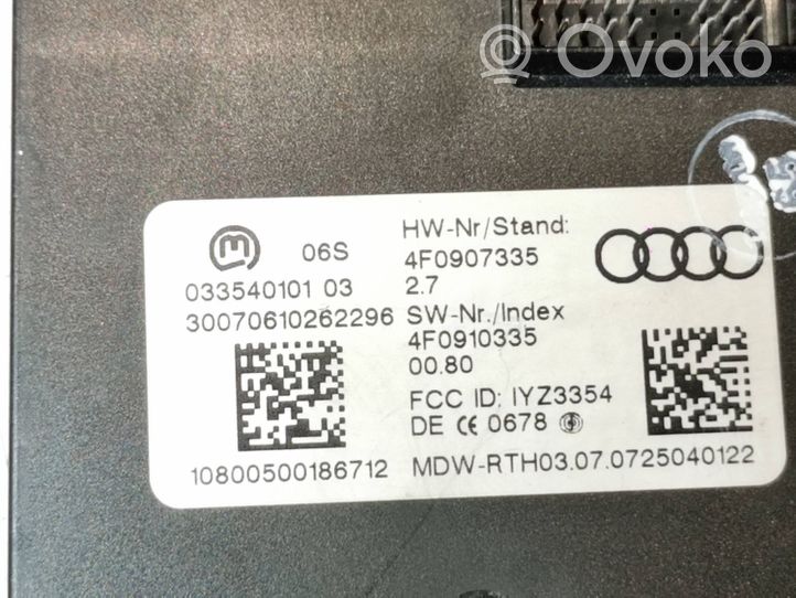 Audi A6 S6 C6 4F Keyless (KESSY) go control unit/module 4F0907335