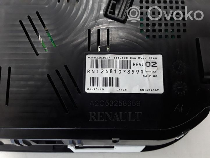 Renault Megane III Tachimetro (quadro strumenti) 248107859R