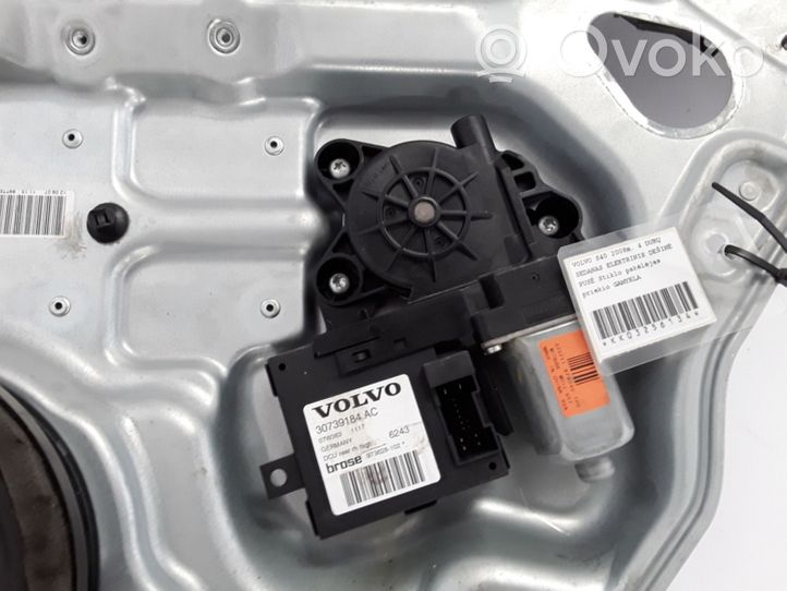 Volvo S40 Rear window lifting mechanism without motor 