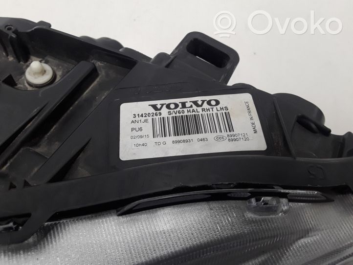 Volvo V60 Lampa przednia 31420269