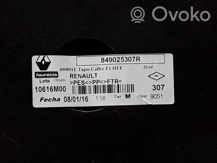 Renault Kadjar Doublure de coffre arrière, tapis de sol 849025307R