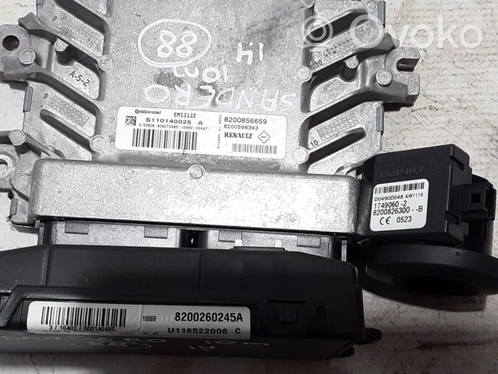 Dacia Sandero Komputer / Sterownik ECU i komplet kluczy 