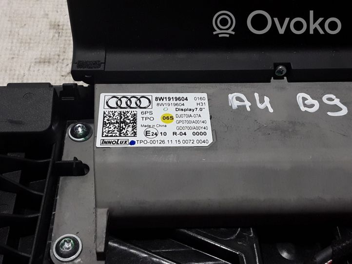 Audi A4 S4 B8 8K Monitori/näyttö/pieni näyttö 8W1919604