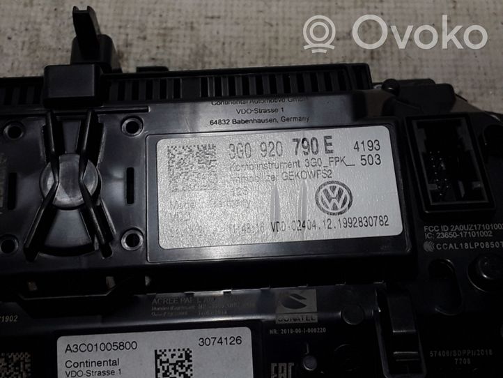 Volkswagen Tiguan Compteur de vitesse tableau de bord 3G0920790E