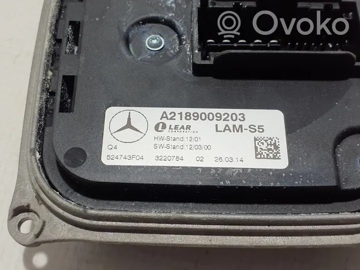 Mercedes-Benz CLS C218 X218 Sterownik / moduł świateł Xenon A2189009203
