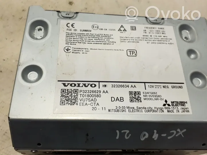 Volvo XC40 Panel / Radioodtwarzacz CD/DVD/GPS 32326629