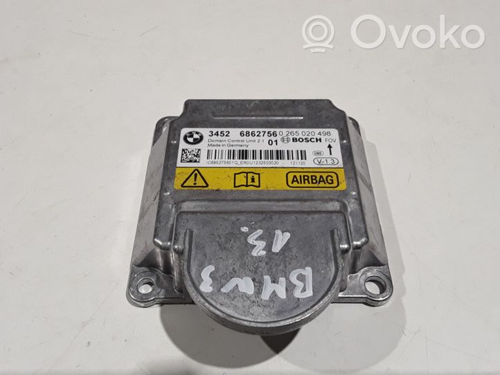 BMW 3 F30 F35 F31 Module de commande suspension pneumatique arrière 6862756