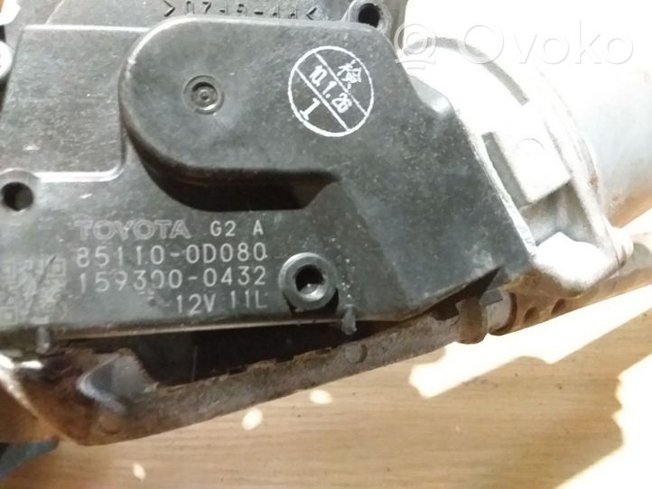 Toyota Yaris Mechanizm i silniczek wycieraczek szyby przedniej / czołowej 1593000432