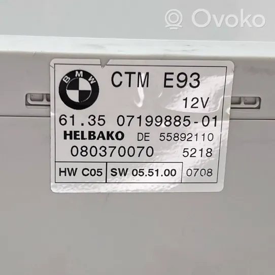 BMW 3 E92 E93 Stoglangio valdymo blokas 07199885