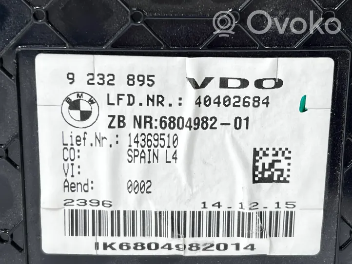 BMW 4 F32 F33 Tachimetro (quadro strumenti) 9232895