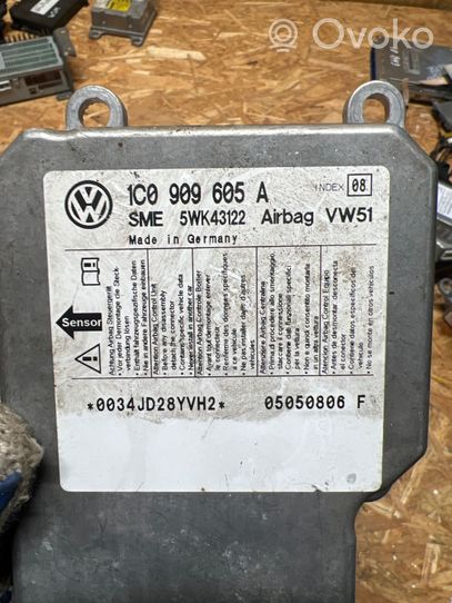 Volkswagen PASSAT B7 Oro pagalvių valdymo blokas 1C0909605A