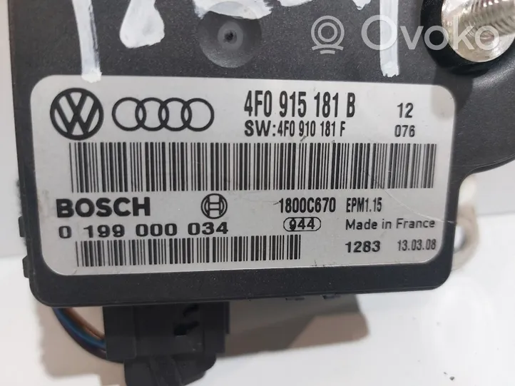 Audi A6 S6 C6 4F Akumuliatoriaus valdymo blokas 4F0915181B
