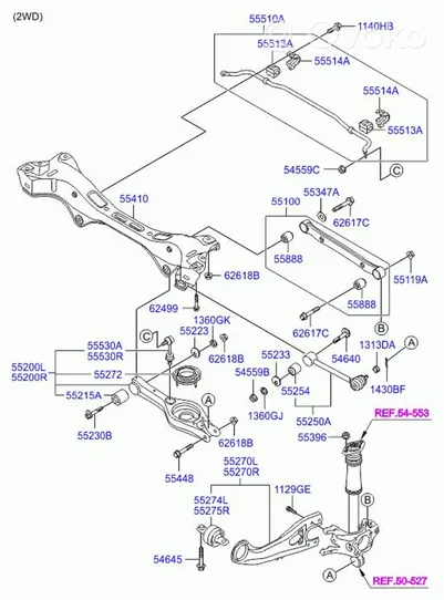 Hyundai ix35 Galinis traversas 554102S010