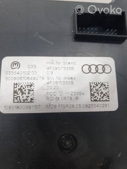 Audi A6 S6 C6 4F Moduł / Sterownik systemu uruchamiania bezkluczykowego 4F0907335B