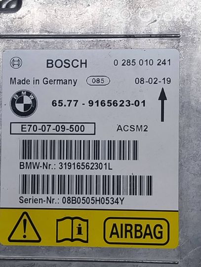 BMW X6 E71 Sterownik / Moduł Airbag 9165623