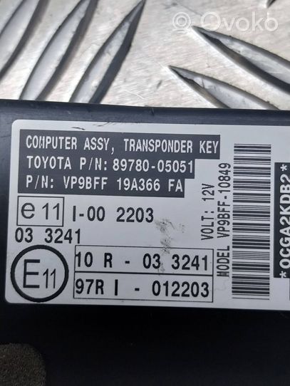Toyota Avensis T270 Other control units/modules 8978005051