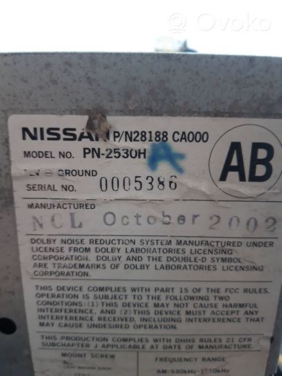 Nissan Murano Z50 Unità principale autoradio/CD/DVD/GPS 28188CA000