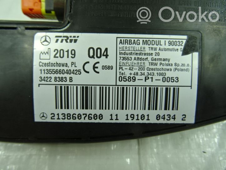 Mercedes-Benz E W213 Istuimen turvatyyny 2138607600