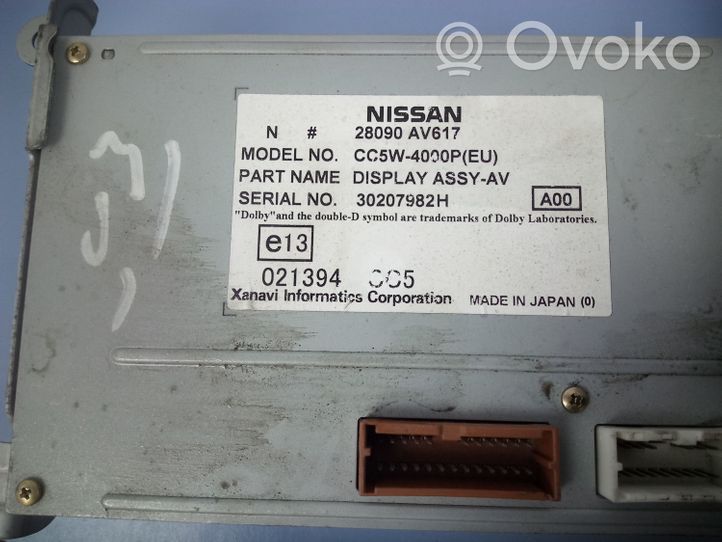 Nissan Primera Monitor / wyświetlacz / ekran 28090AV617