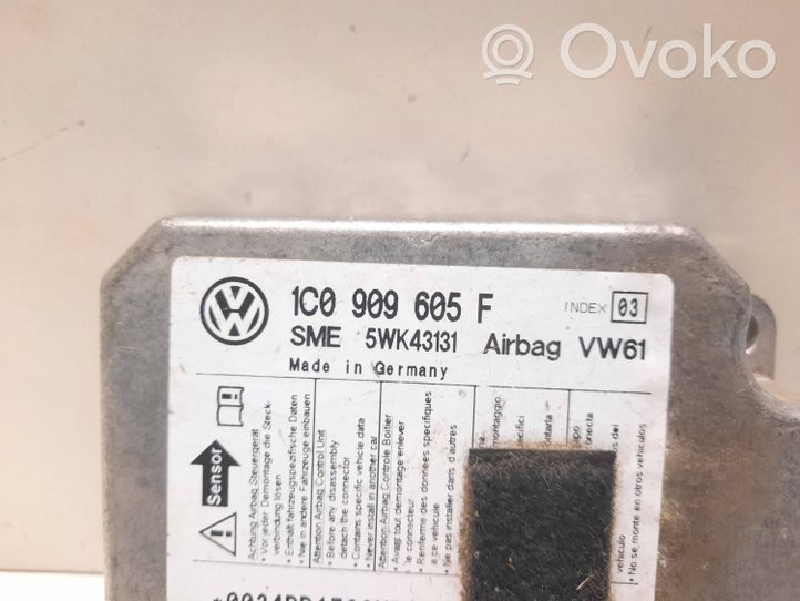 Volkswagen Sharan Sterownik / Moduł Airbag 1C0909605F