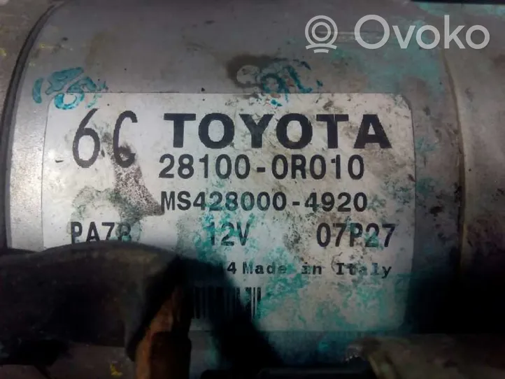 Toyota Corolla E160 E170 Käynnistysmoottori 281000RO10
