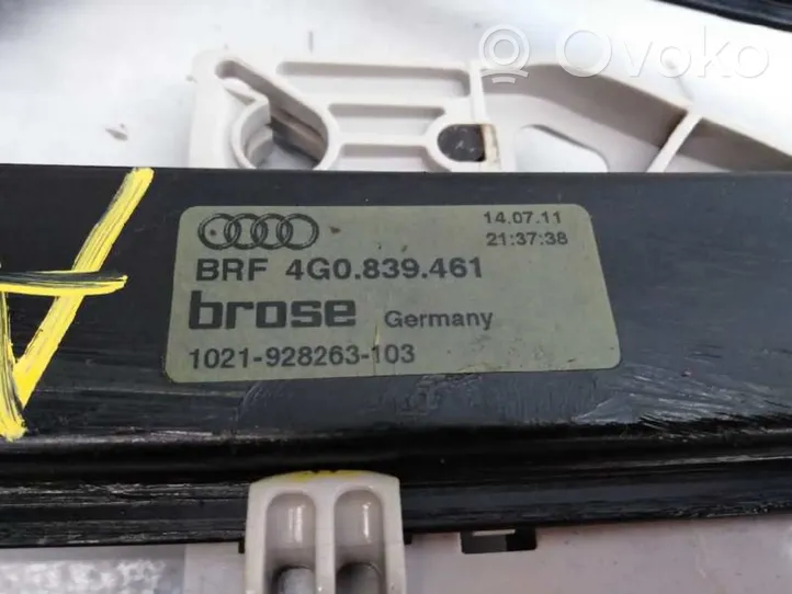 Audi A6 Allroad C7 Mécanisme lève-vitre de porte arrière avec moteur 4G0839461