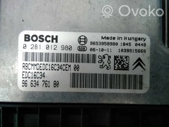 Citroen C4 I Picasso Sterownik / Moduł ECU 9663476180