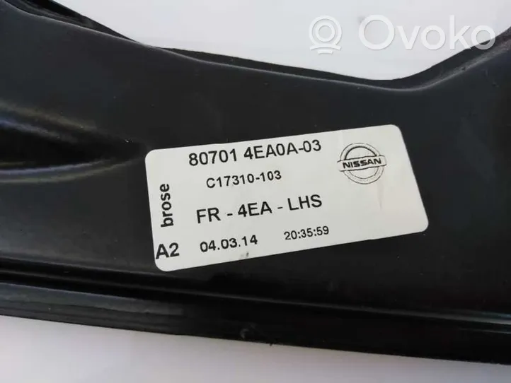 Nissan Qashqai Mécanisme de lève-vitre avec moteur 807014EA0A03