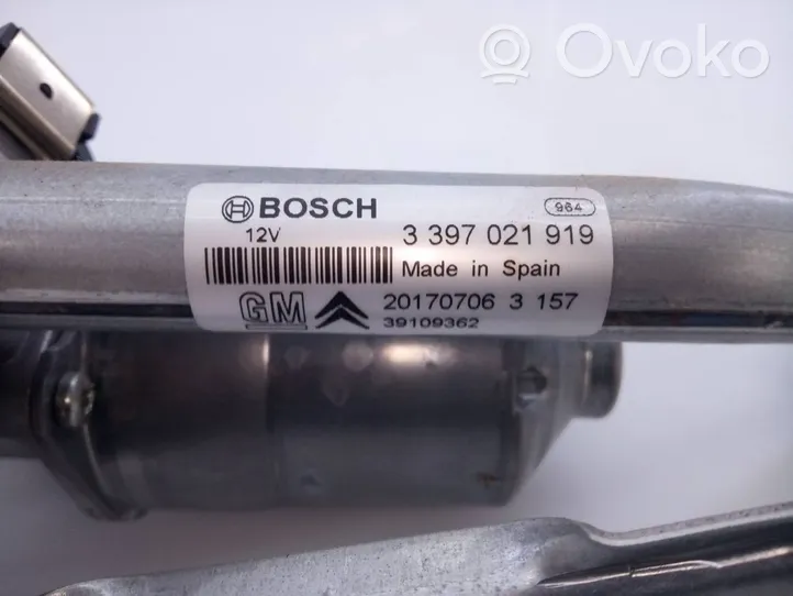 Opel Crossland X Mechanizm i silniczek wycieraczek szyby przedniej / czołowej 0390243607