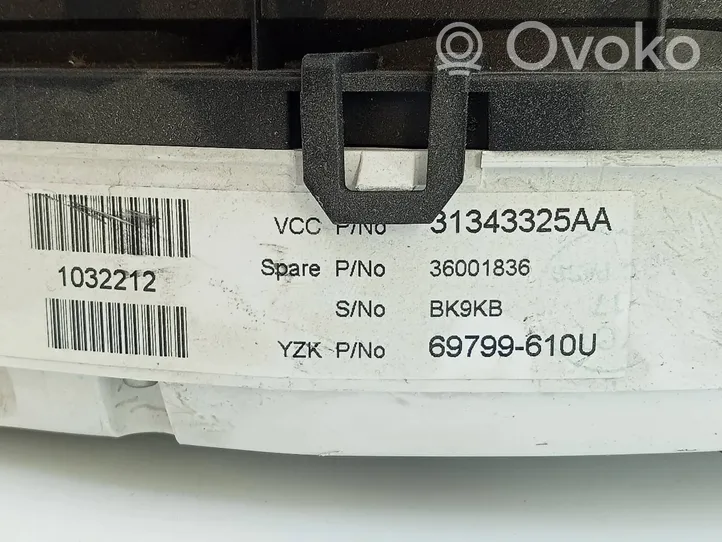 Volvo XC70 Nopeusmittari (mittaristo) 31343325AA
