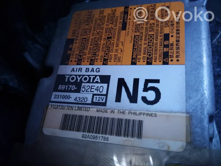 Toyota Urban Cruiser (XP110) Kit airbag avec panneau 8917052E40