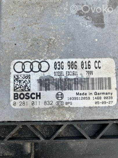 Audi A3 S3 8P Moottorin ohjainlaite/moduuli 03G906016CC
