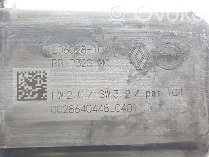 E06028104 Nissan Qashqai Rear door window regulator motor, 22.00 