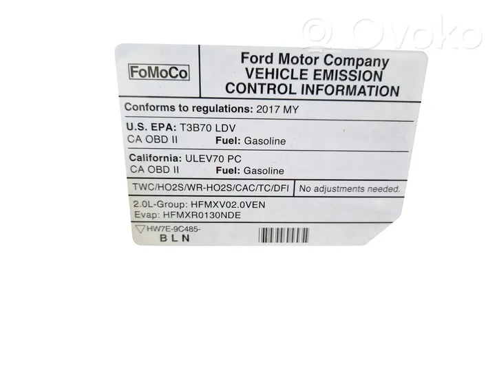 Ford Fusion II Vano motore/cofano HW7E9C485