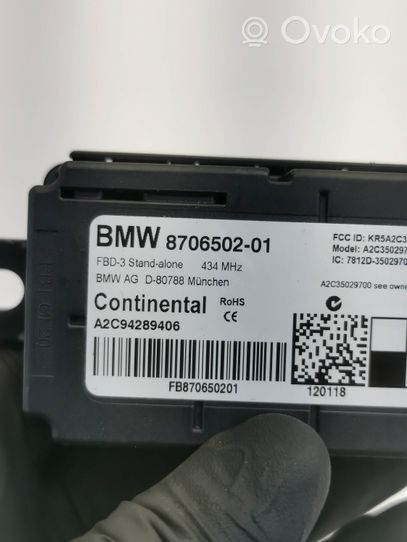 BMW 3 F30 F35 F31 Unité de commande / module de verrouillage centralisé porte 8706502