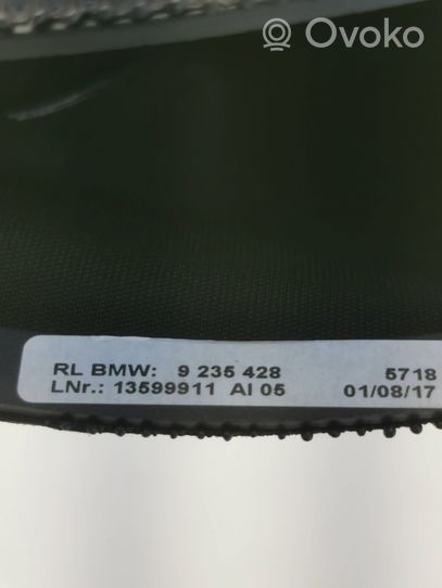 BMW 4 F32 F33 Osłona dźwigni hamulca ręcznego skóra / tkanina 9235428