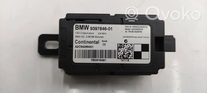 BMW 4 F36 Gran coupe Module unité de contrôle d'antenne 9397846