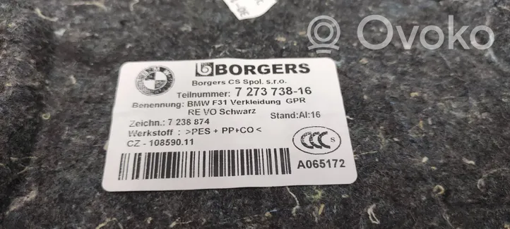 BMW 3 F30 F35 F31 seitliche Verkleidung Kofferraum 7273738