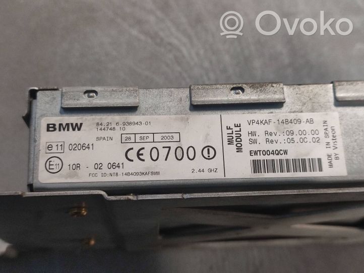 BMW 5 E60 E61 Module unité de contrôle Bluetooth 6938943