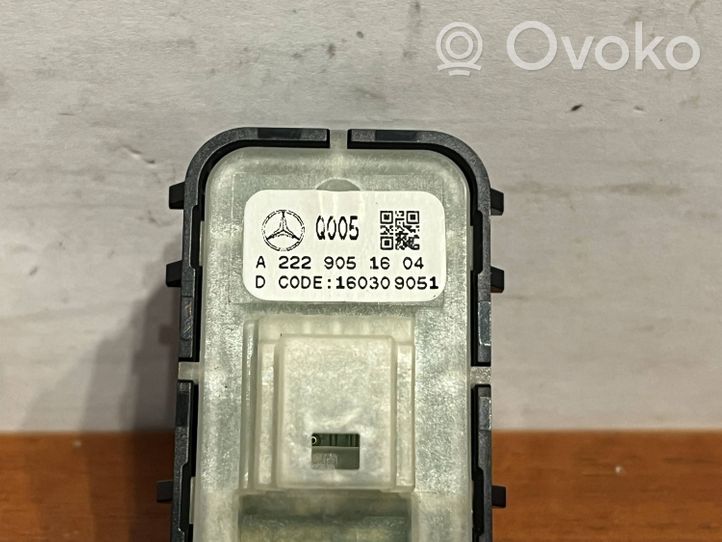 Mercedes-Benz E W213 Interrupteur commade lève-vitre A2229051604