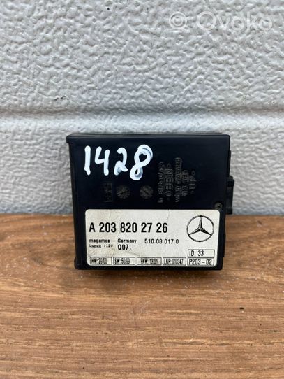 Mercedes-Benz S W220 Signalizacijos valdymo blokas A2038202726