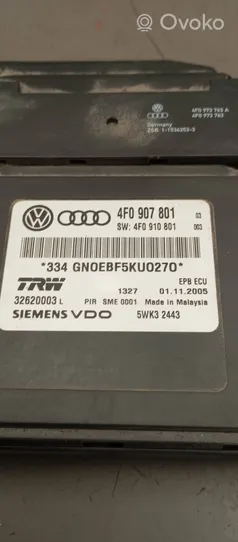 Audi A6 S6 C6 4F Modulo di controllo del freno a mano 4F0907801