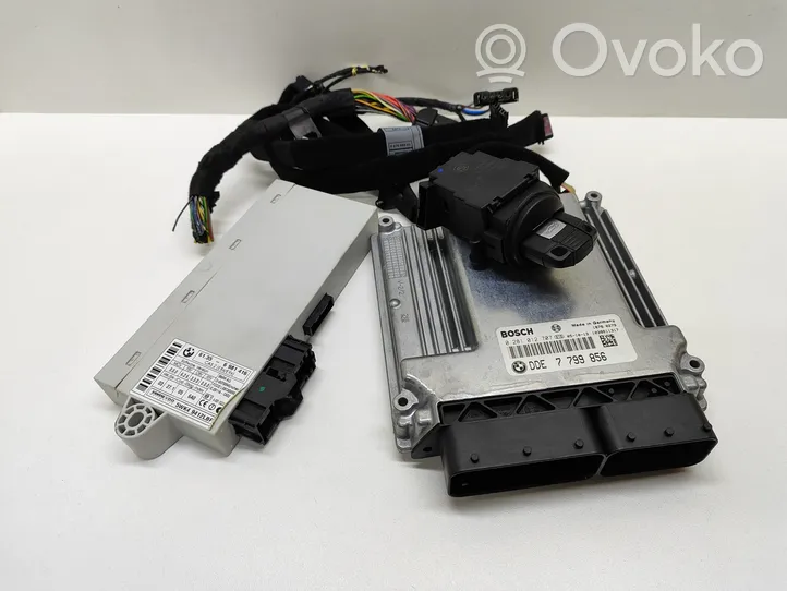 BMW 5 E60 E61 Kit centralina motore ECU e serratura 7799856