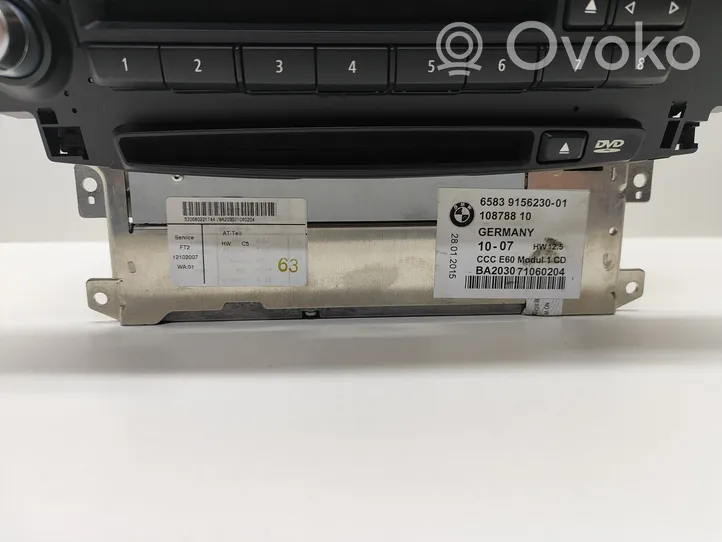 BMW 5 E60 E61 Radio/CD/DVD/GPS-pääyksikkö 9156230