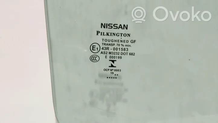 Nissan Qashqai Pagrindinis galinių durų stiklas 