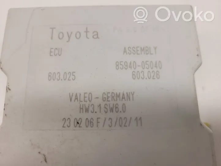 Toyota Avensis T250 Relais d'essuie-glace 8594005040