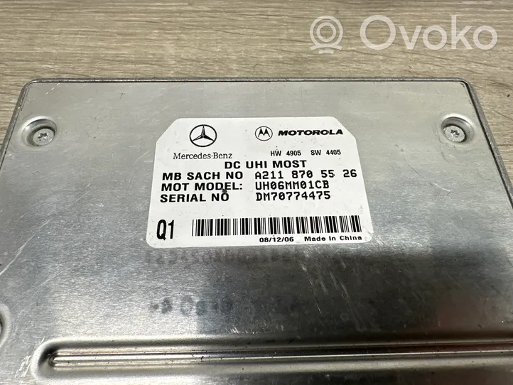 Mercedes-Benz GL X164 Bluetoothin ohjainlaite/moduuli A2118705526